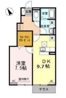 セジュールひまわり　Ａ（102） 間取り図画像