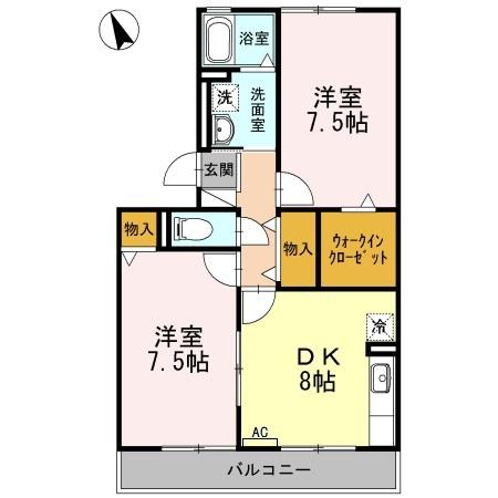 ハイカムール北浦（303） 間取り図画像
