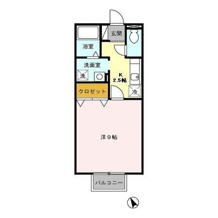 ラウム若林（205） 間取り図画像