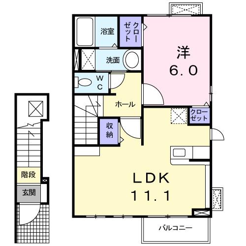 リーヴァ菅池Ａ（203） 間取り図画像