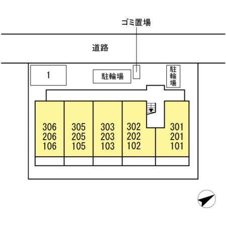 セジュール・オッツＭ（206） 駐車場