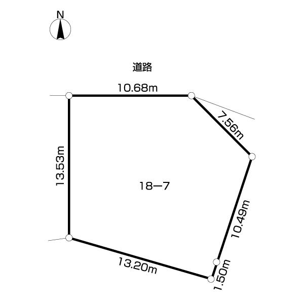 額田郡幸田町大字深溝字北山屋敷土地 区画図