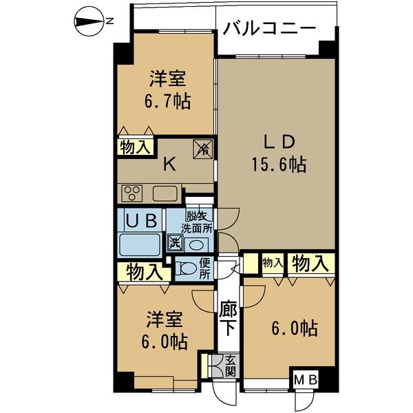 シャトー桃山台（0205） 間取り図画像