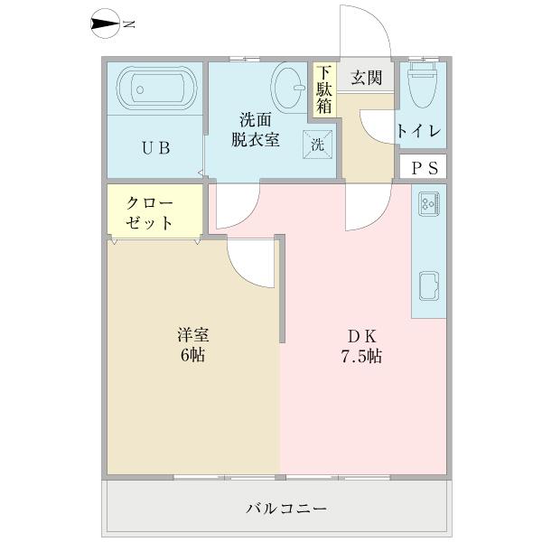 グリーンハイツ（0102） 間取り図画像