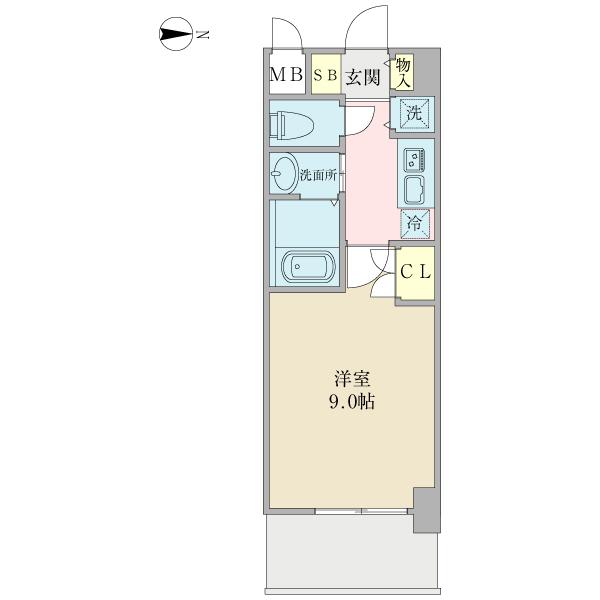 プロシード弁天町（1109） 間取り図画像