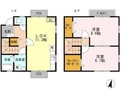 シャルマン（B） 間取り図画像