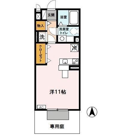 新ハイツウグイス　B棟（103） 間取り図画像
