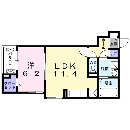 ヴィアソーレ茨木（201） 間取り図画像