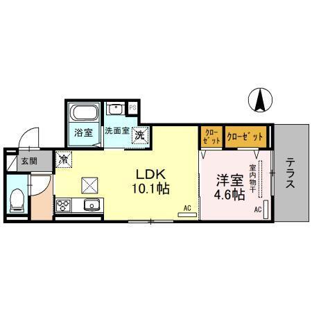 アレーズ向日町（102） 間取り図画像