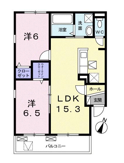 サンヴァリエⅡ（101） 間取り図画像