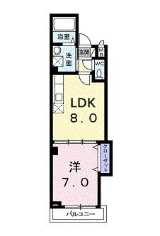 グランフィオーレ　ウエダ（203） 間取り図画像
