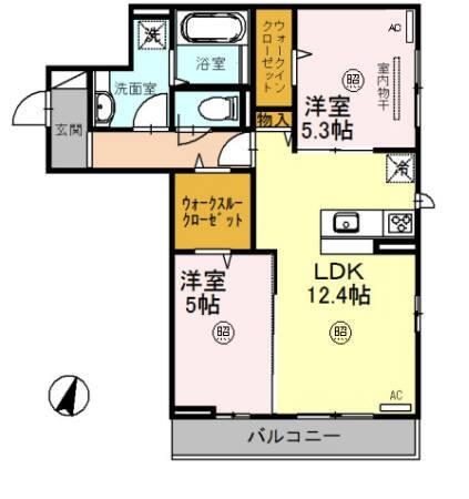 ヴィア・ラッテア（202） 間取り図画像