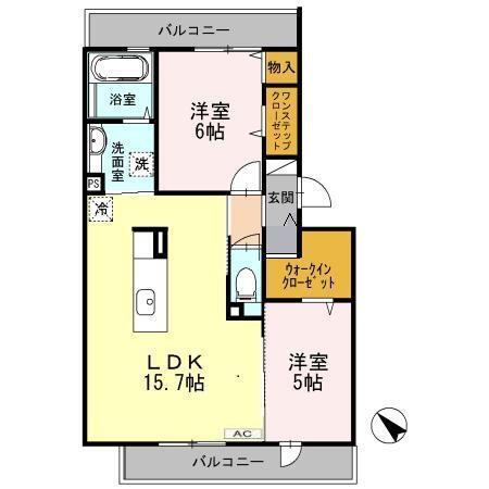 パークサイドヴィラ中百舌鳥（202） 間取り図画像