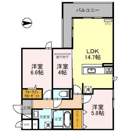 Clivia deux（301） 間取り図画像