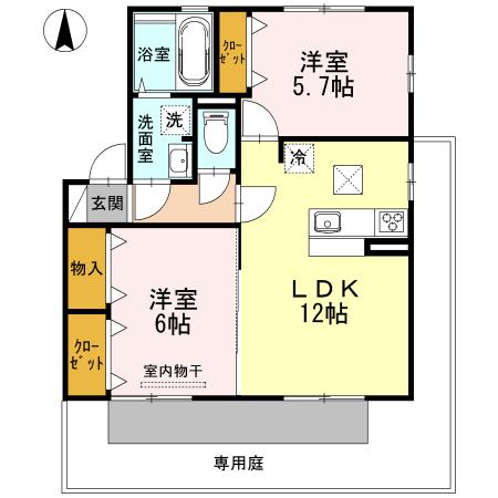 Lune Ciel（101） 間取り図画像