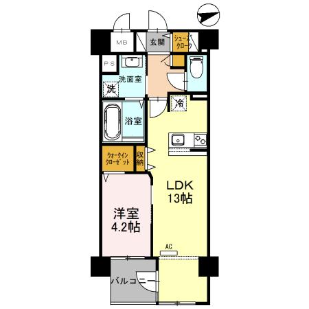 グランデュール（303） 間取り図画像