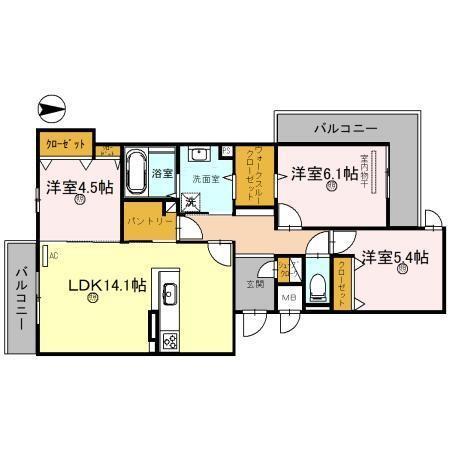 ＢＩＶＩＯ（303） 間取り図画像