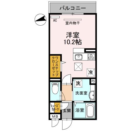 Casa Mia（102） 間取り図画像