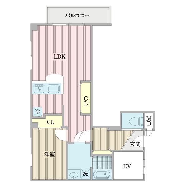 アンソレイエ古川橋 間取り図画像