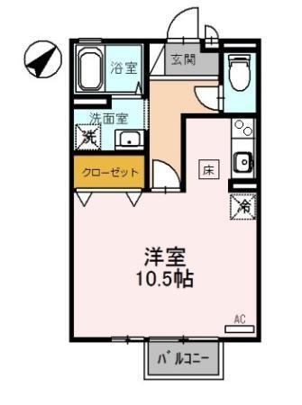 パークサイドヒロツグ　Ａ棟（102） 間取り図画像