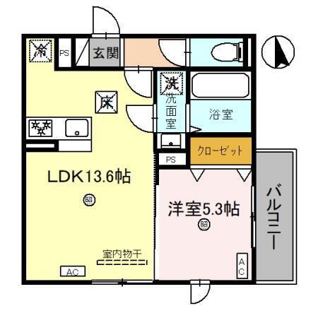 D-ROOM深草小久保町C（101） 間取り図画像