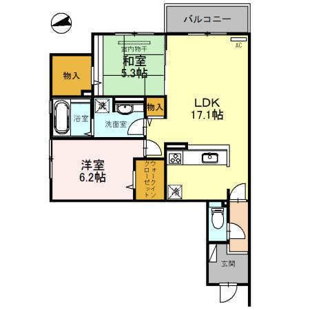 ガーデンパレス箕面　A（302） 間取り図画像