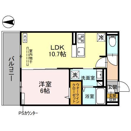 ヴィダ西京極（305） 間取り図画像