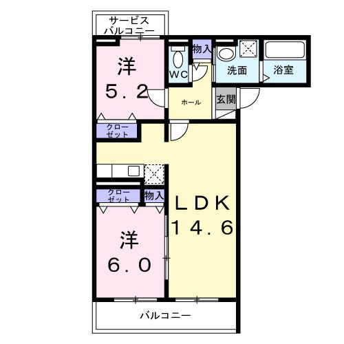 万博ハイステージ（301） 間取り図画像