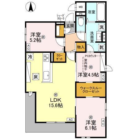 クラシスト泉町（102） 間取り図画像