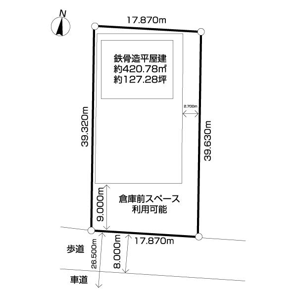 御影塚一丁目倉庫 間取り図画像
