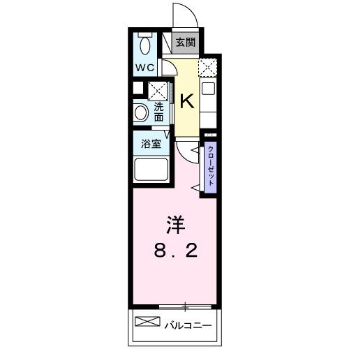 バンブー　ラン（202） 間取り図画像