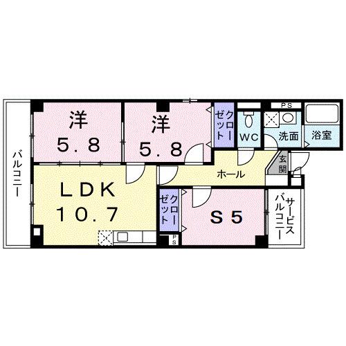 レガート鹿遊館（402） 間取り図画像