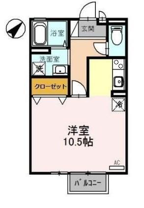 パークサイドヒロツグ　Ａ棟（205） 間取り図画像