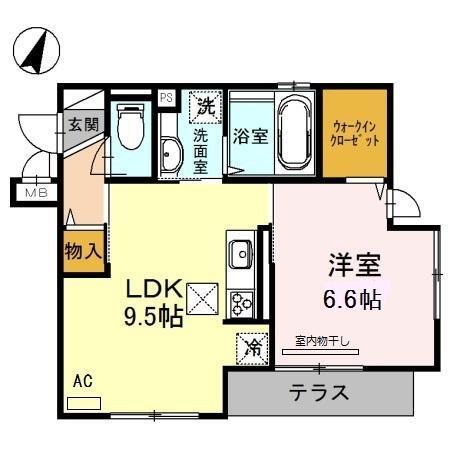 D-room高羽（101） 間取り図画像