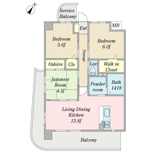 ラフォレなかもず（0303） 間取り図画像