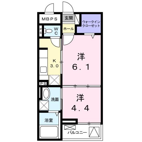 クレメントハウス（102） 間取り図画像