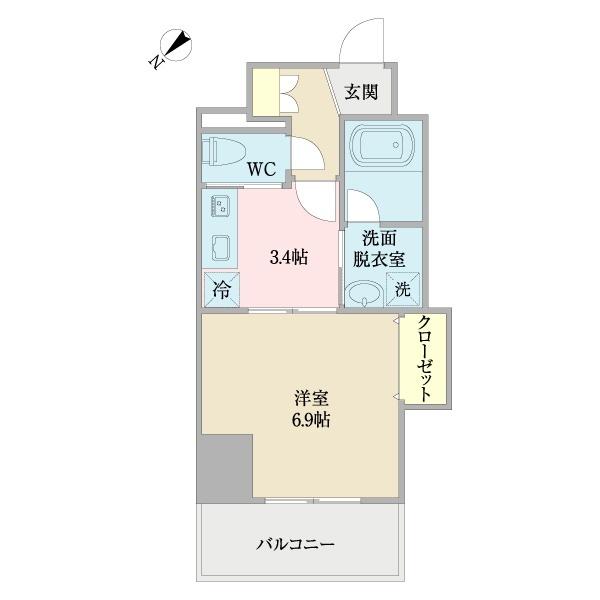 モンシェール桜川（0302） 間取り図画像