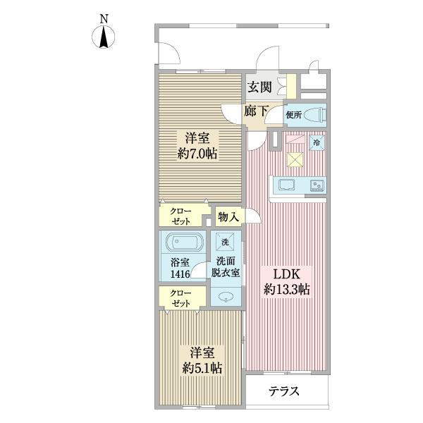 フェルトベルク弐番館 間取り図画像