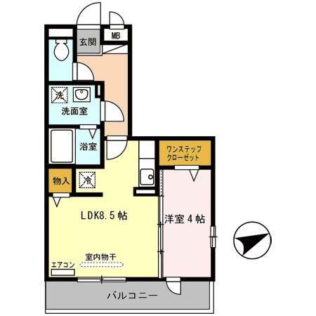 アーバンハイツ段上（201） 間取り図画像