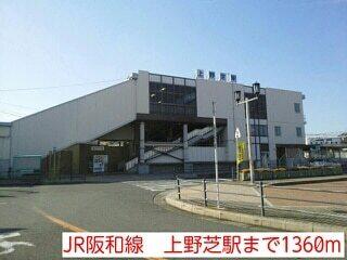 JR阪和線　上野芝駅：1360m