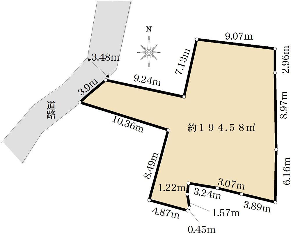 堺市東区石原町4丁　売土地 区画図