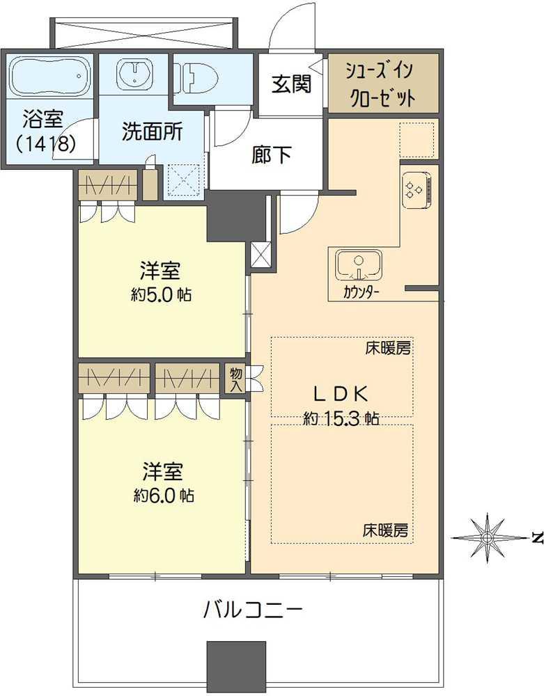 プレサンスレジェンド堺筋本町タワー 間取り図画像