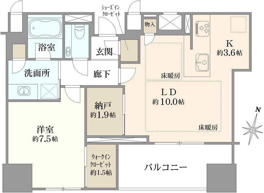 ザ・パークハウス大阪梅田タワー 間取り図画像