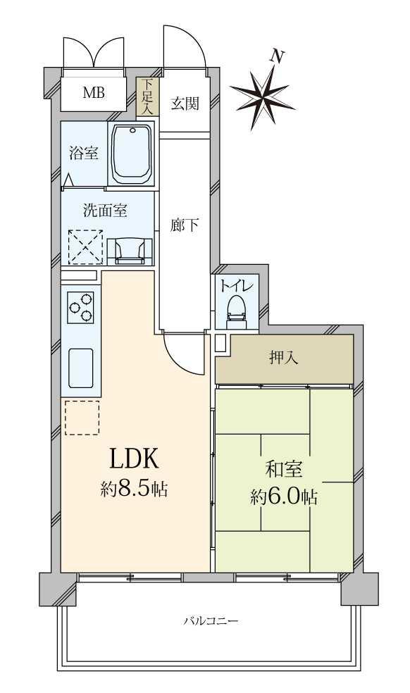 セレーノ甲南山手 間取り図画像