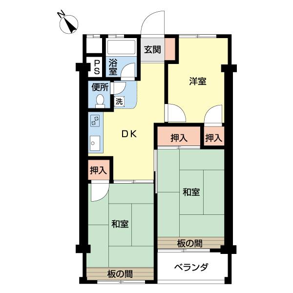 南千里第二コーポラスC棟 間取り図画像