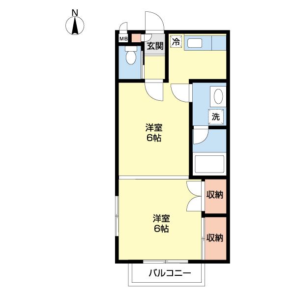プレミールⅡ（0107） 間取り図画像