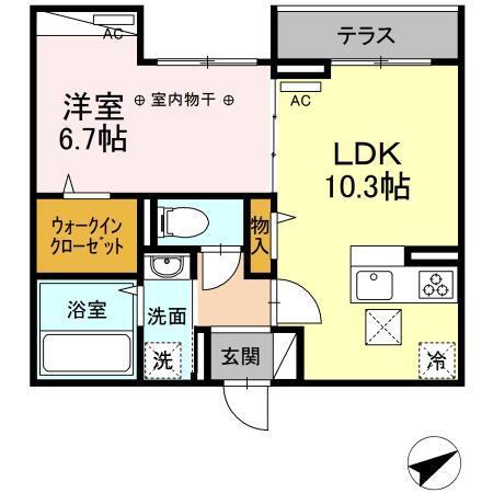 グランドゥール Ｋ 八乙女（106） 間取り図画像