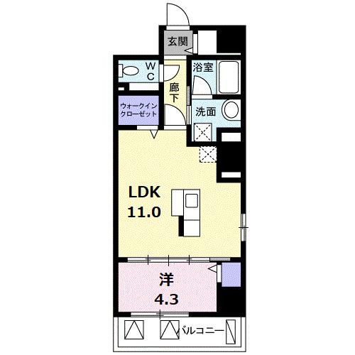 タウンイーストガン（601） 間取り図画像