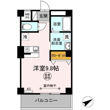 フラッツ市名坂（101） 間取り図画像