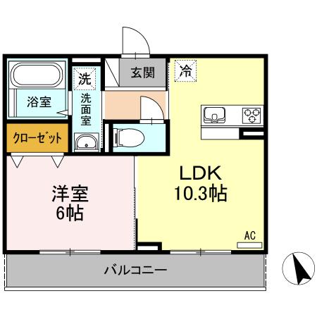 シティアタゴ（302） 間取り図画像